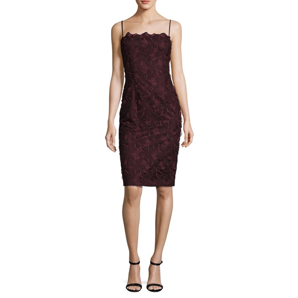 ❌SOLD $68❌NWT Black Halo Lace Sheath Dress 8